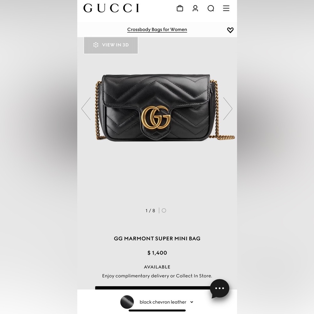 Authentic gucci GG Marmont super mini bag!!